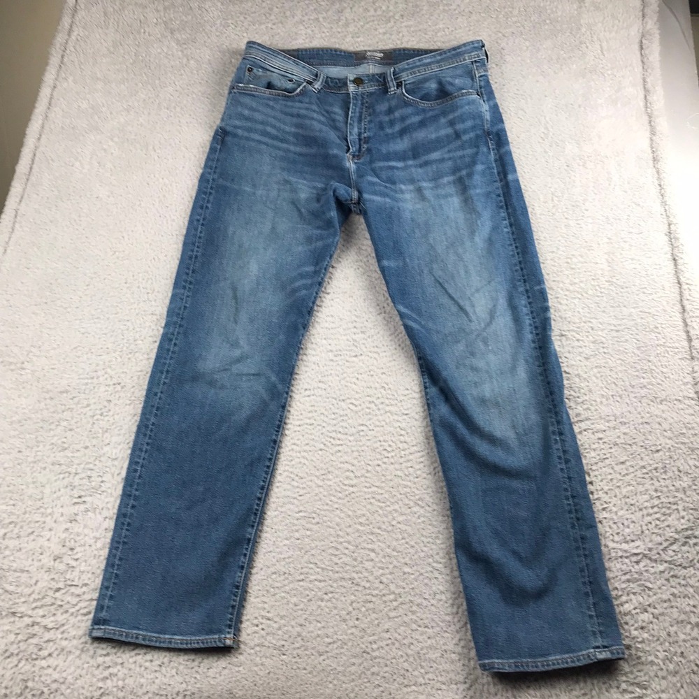 Revtown Sharp Jeans Mens 35 (37x31) Blue Decade Denim Straight Leg Stretch